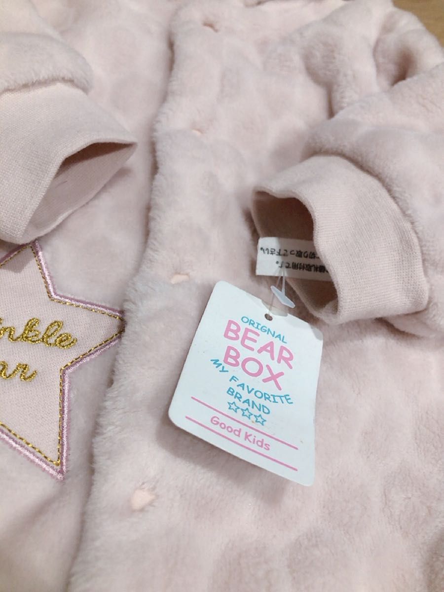 ベビー服 カバーオール 女の子 キッズ ピンク ロンパース　original bear box 70サイズ　新生児　ベビー　新品