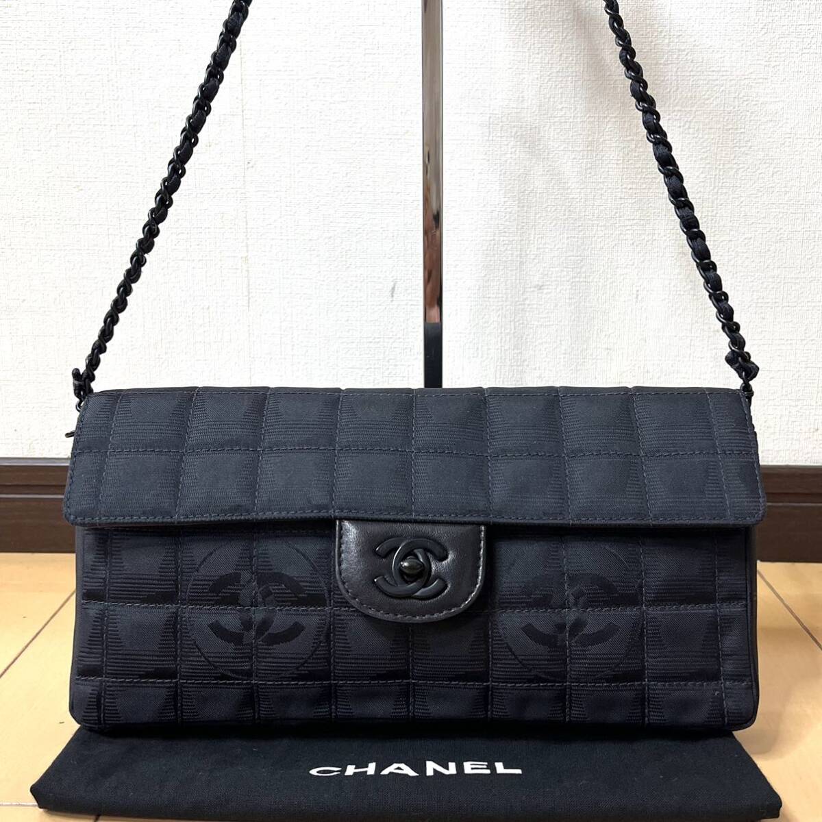 CHANEL シャネル ショルダーバッグ チェーンショルダーバッグ ココマーク ターンロック ブラック ワンショルダー 黒 ニュートラベルラインの画像1