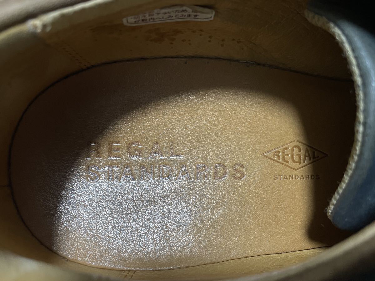 【生産終了モデル 名作】美品 REGAL STANDARDS リーガル 750R 26cm レザーシューズ レザースニーカー レースアップ ダークグリーン メンズ の画像8