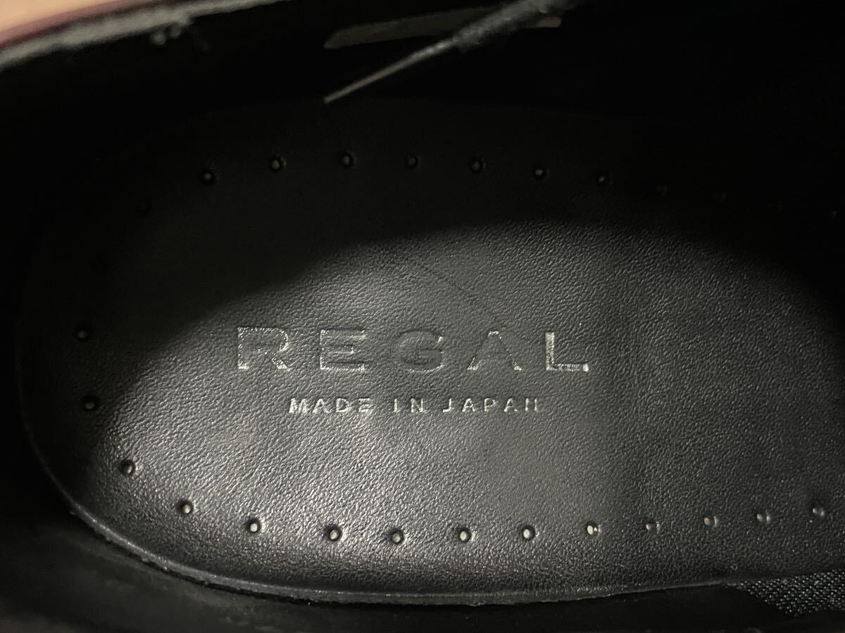 極美品 REGAL リーガル 727R 26cm レザーシューズ ビジネスシューズ Uチップ 外羽根式 グラデーション ロングノーズ チェリー メンズ 紳士の画像8