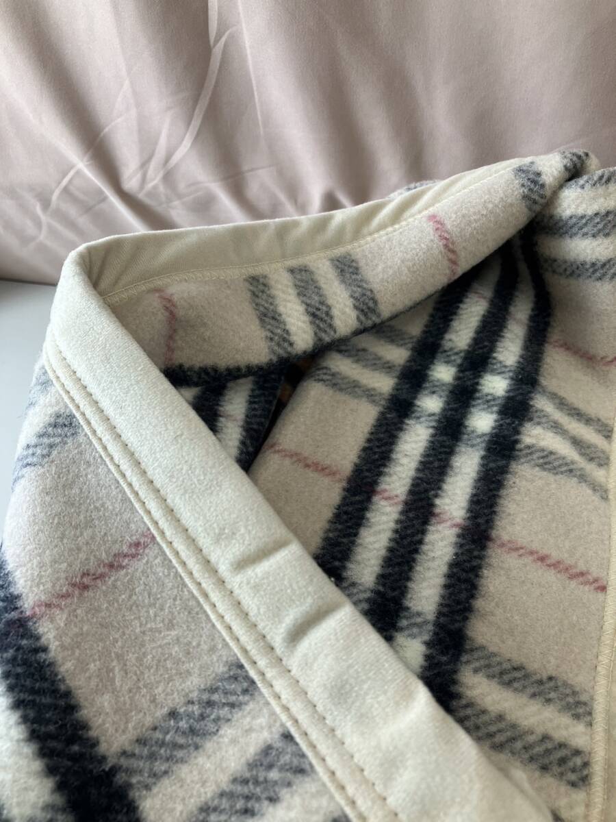  Burberry BURBERRY LONDON wool blanket 140×200 centimeter single size bedding west river industry ( stock ) made in Japan 