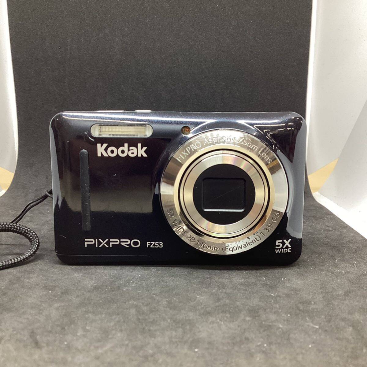 ＊【動作品】Kodak PIXPRO FZ53 1615万画素 光学5倍ズーム 28-140mm 1:3.9-6.3 本体充電可 コンパクトデジタルカメラ ブラック_画像3