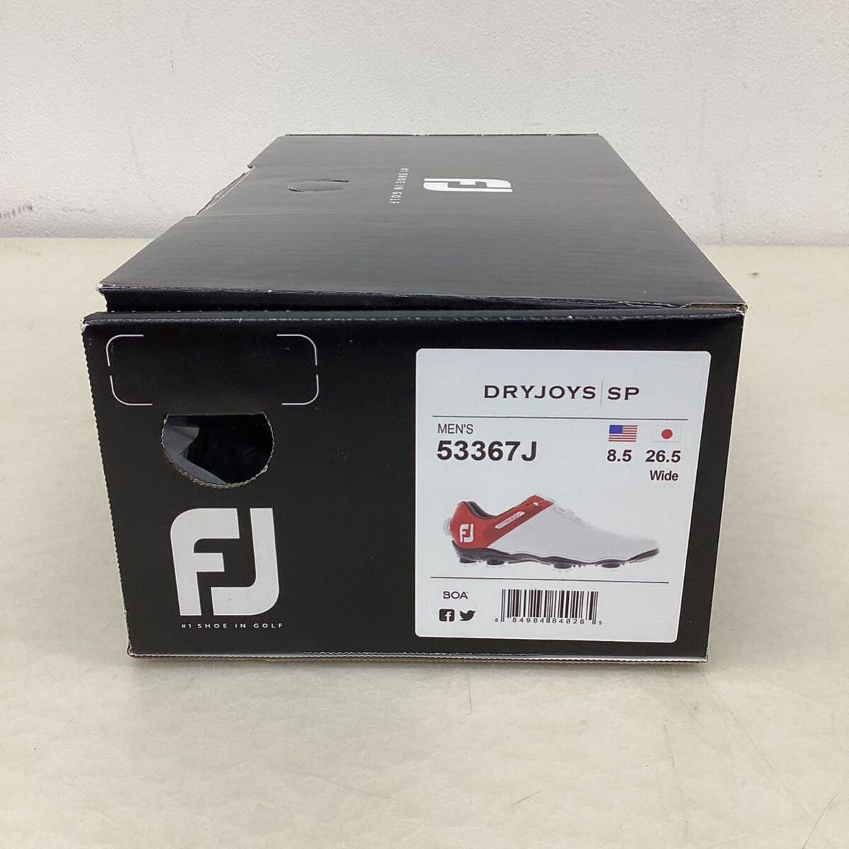 【未使用品】FOOTJOY フットジョイ DRYJOY SP ドライジョイ 53367J ゴルフシューズ ゴルフ用品 メンズ 26.5 ホワイト レッド 箱付きの画像6