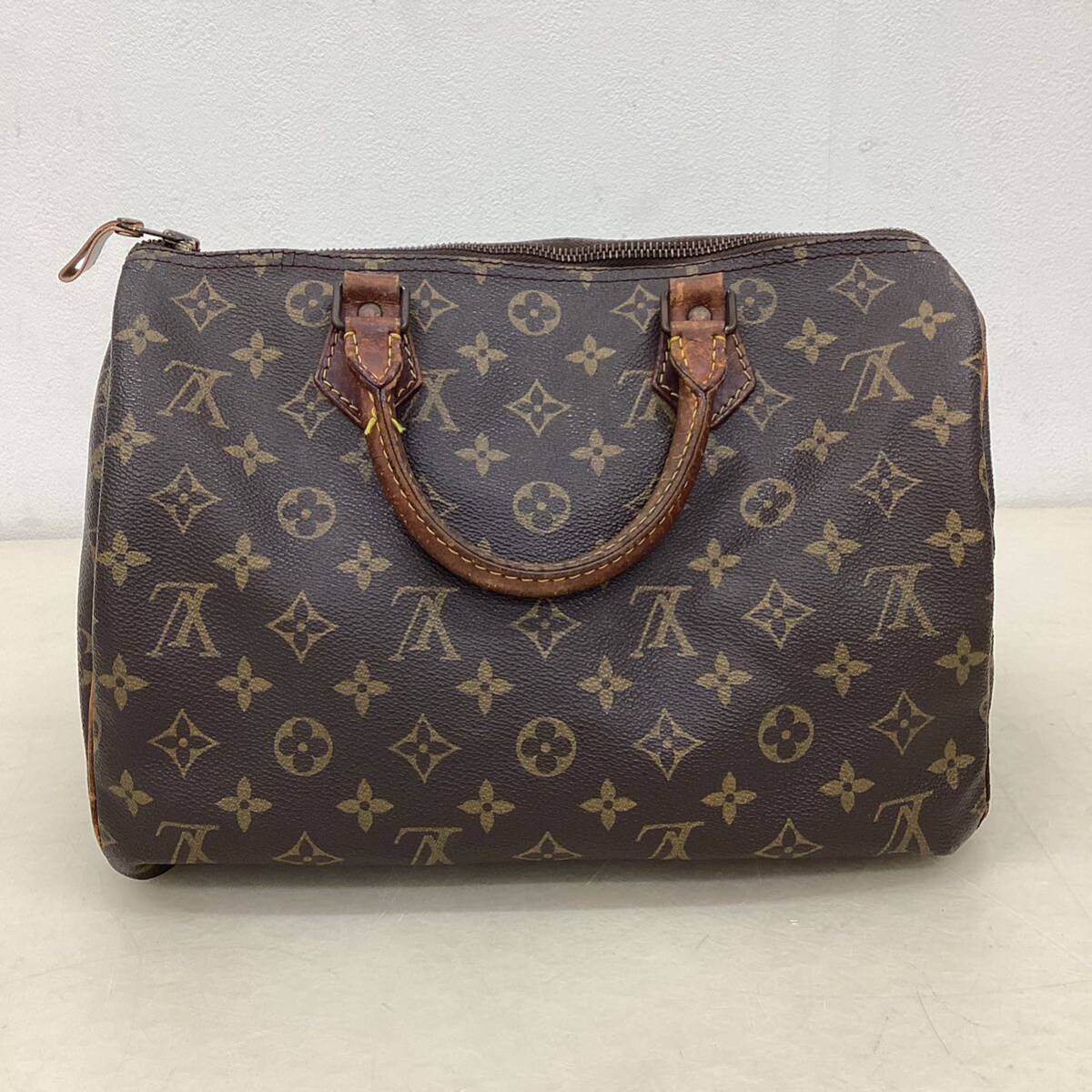 ＊ルイヴィトン LOUIS VUITTON バッグ ハンドバッグ ボストンバッグ モノグラム スピーディ30 PVC レザー ブラウン 中古_画像2