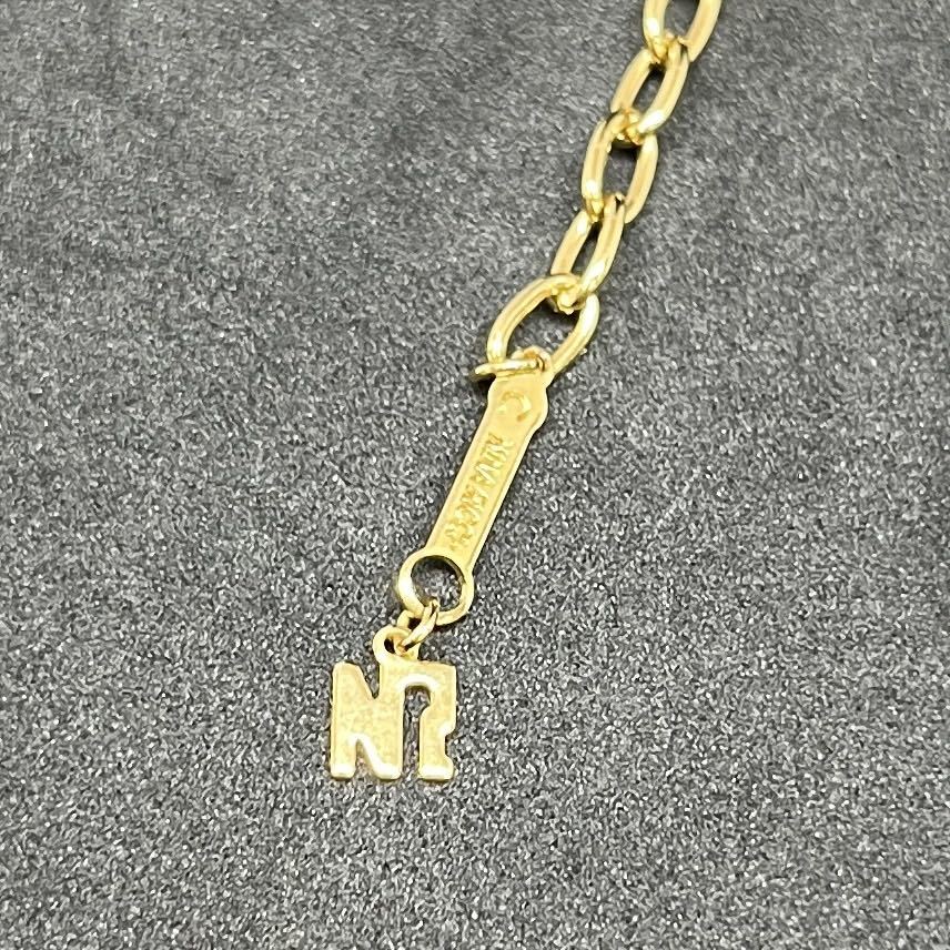 ＊【美品】NINA RICCI ニナリッチ ストーン付 ネックレス ゴールド 金メッキ アクセサリー_画像7