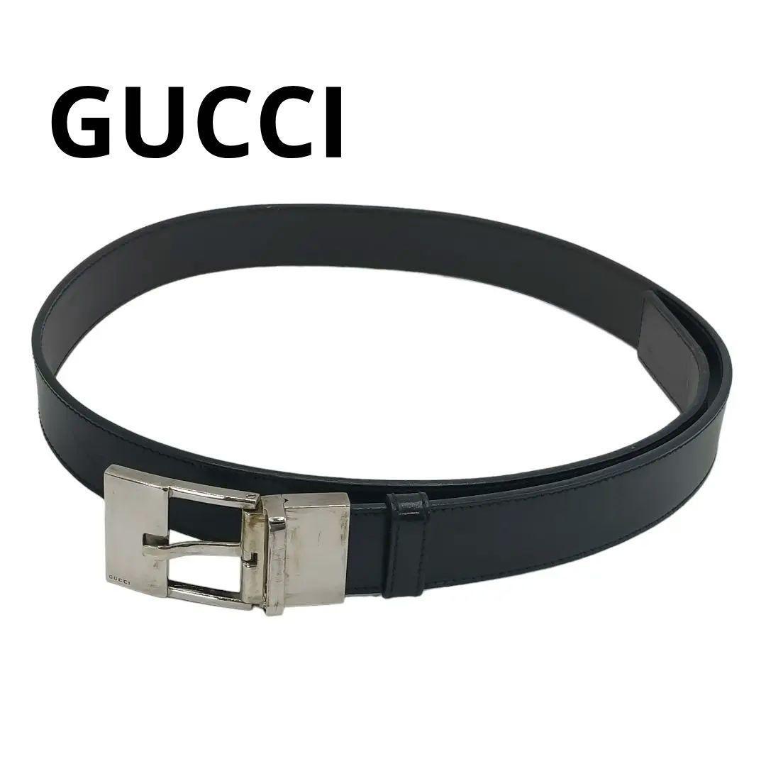 GUCCI グッチ ベルト レザー ブラック_画像1