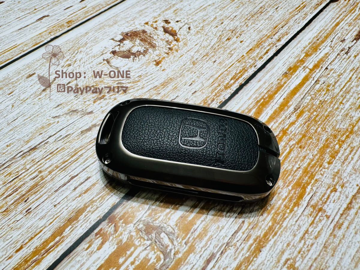 革 新型ホンダ用 N-BOX ステップワゴン キーケース取り付け簡単 高級感UP ブラック の画像5