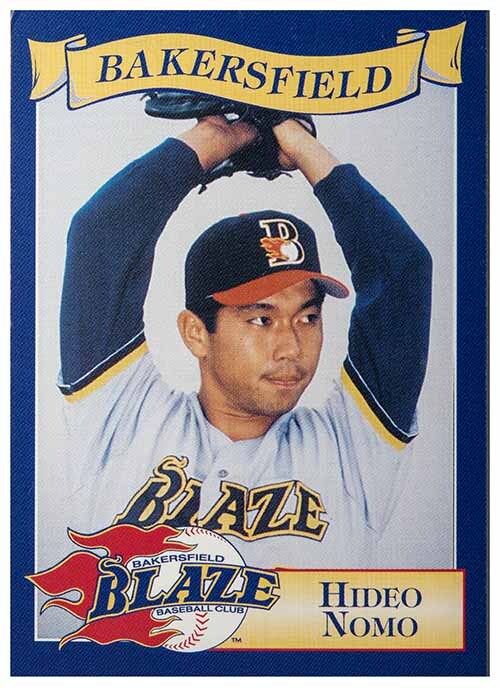 即決! 1995 野茂英雄 Minor League Bakersfield Blaze カード #4の画像1