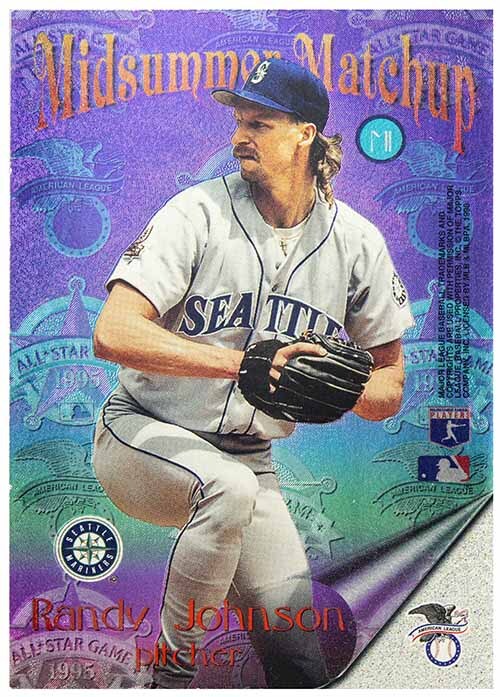 即決! 1996 野茂英雄 MLB Topps All-Star Game w/R. Johnson カード #MIの画像2