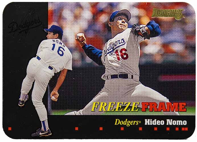 即決! 1995 野茂英雄 U.S. MLB Donruss Freeze Frame カード #4, 2851/5000の画像1