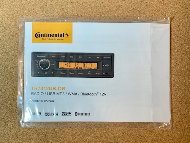 ☆新品☆送料無料☆Continental TR7412UB-OR 日本周波数設定済　コンチネンタル オーディオ デッキ　Bluetooth　 少しおまけ⑤_画像3