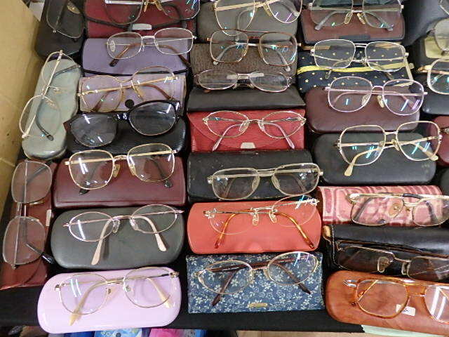  glasses 55ps.@ set sale box attaching secondhand goods FRAME JAPAN -18