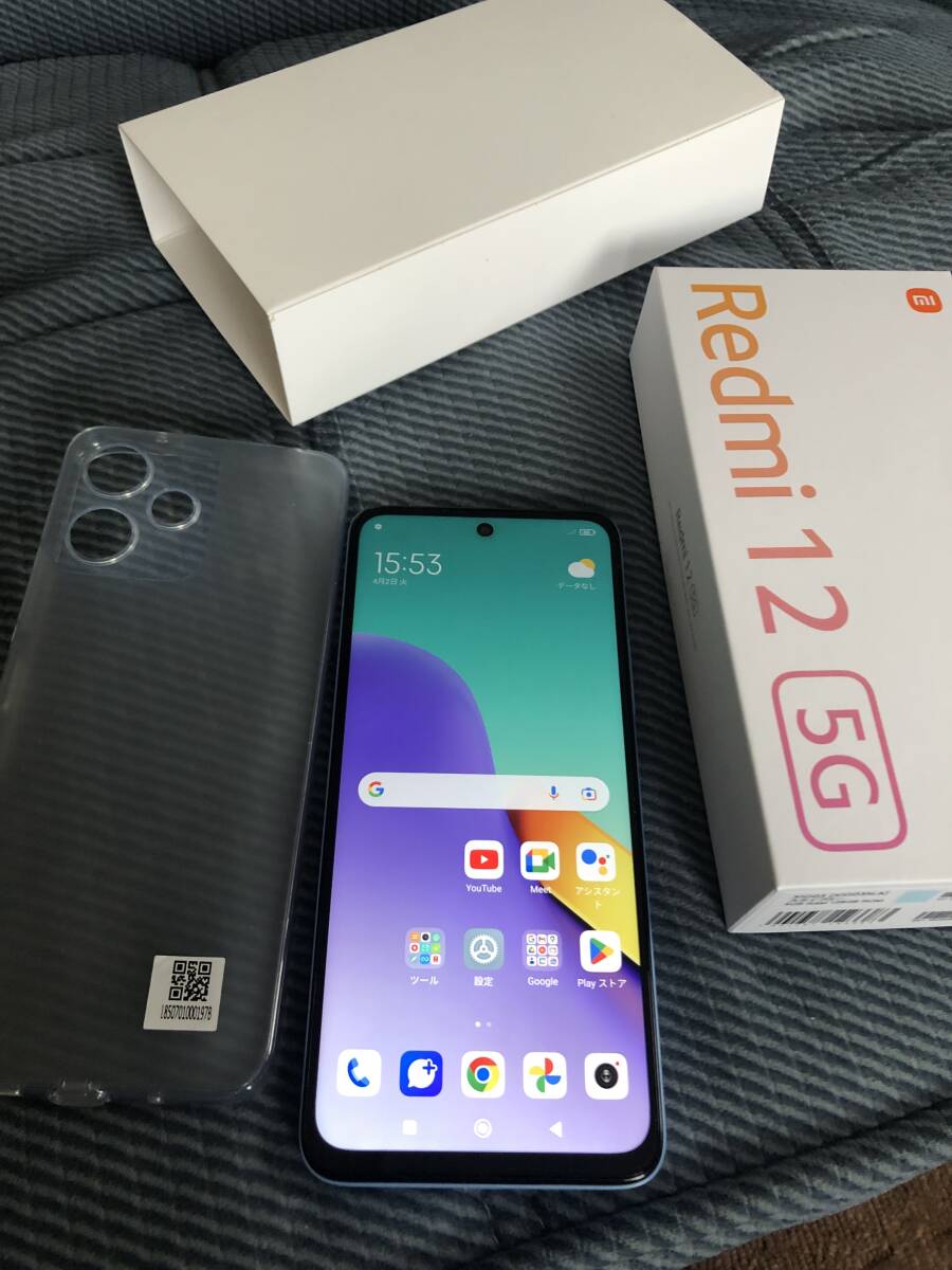 新品同様/美品/SlMフリー Redmi 12 5G XlG03 スカイブルー /一括購入UQ版SIMフリーの画像1