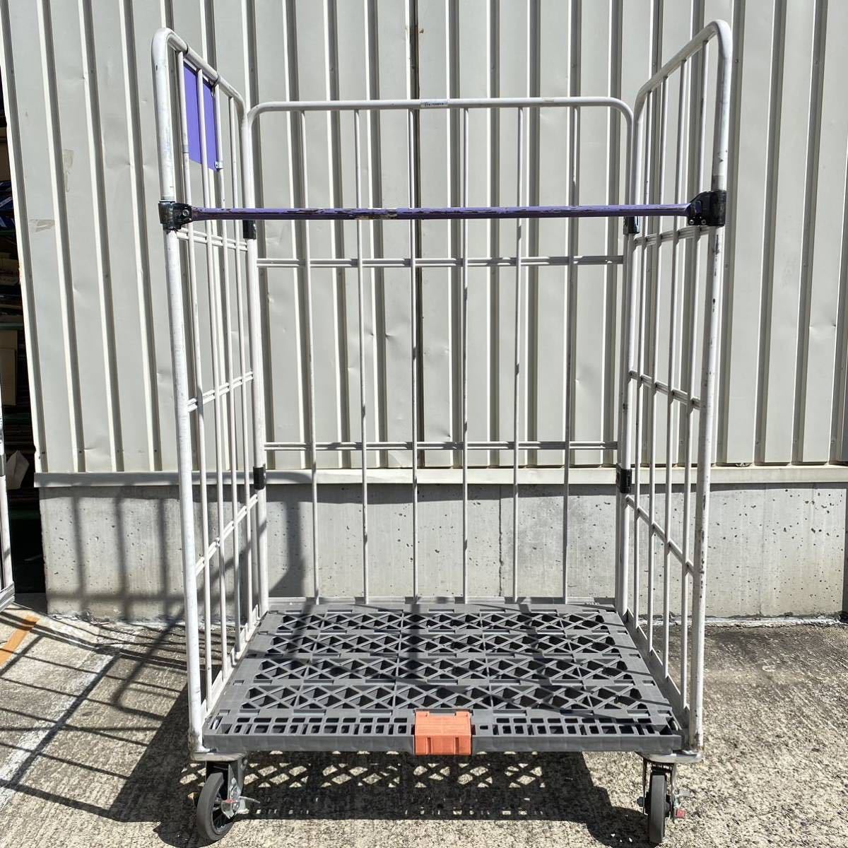 【引取り限定】中古 カゴ台車 ダイフク社製 中間棚無し 物流機器 運送 倉庫 TBDY0041
