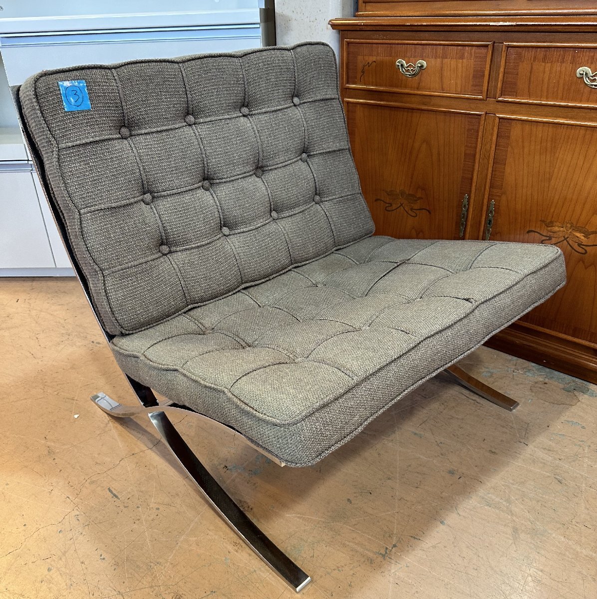 used 70年代当時物 KNOLL ノール バルセロナチェア 痛み有り Ludwig Mies van der Rohe オリジナル品 静岡県裾野市　3_画像1