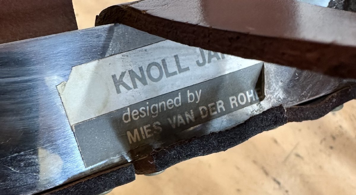 62500円 used 70年代当時物 KNOLL ノール バルセロナチェア 痛み 62500円 used 70年代当時物 KNOLL ノール バルセロナチェア 痛み