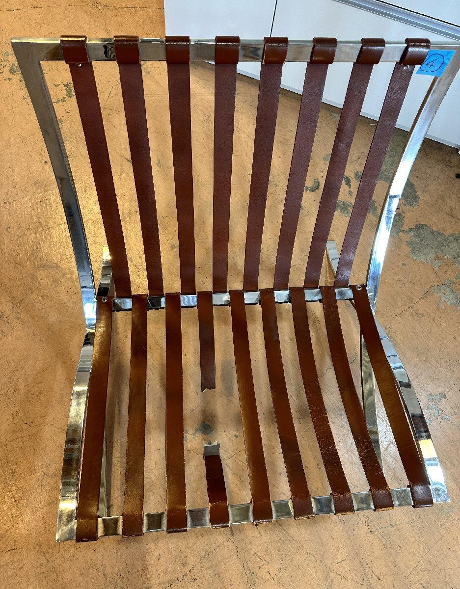 62500円 used 70年代当時物 KNOLL ノール バルセロナチェア 痛み 62500円 used 70年代当時物 KNOLL ノール バルセロナチェア 痛み