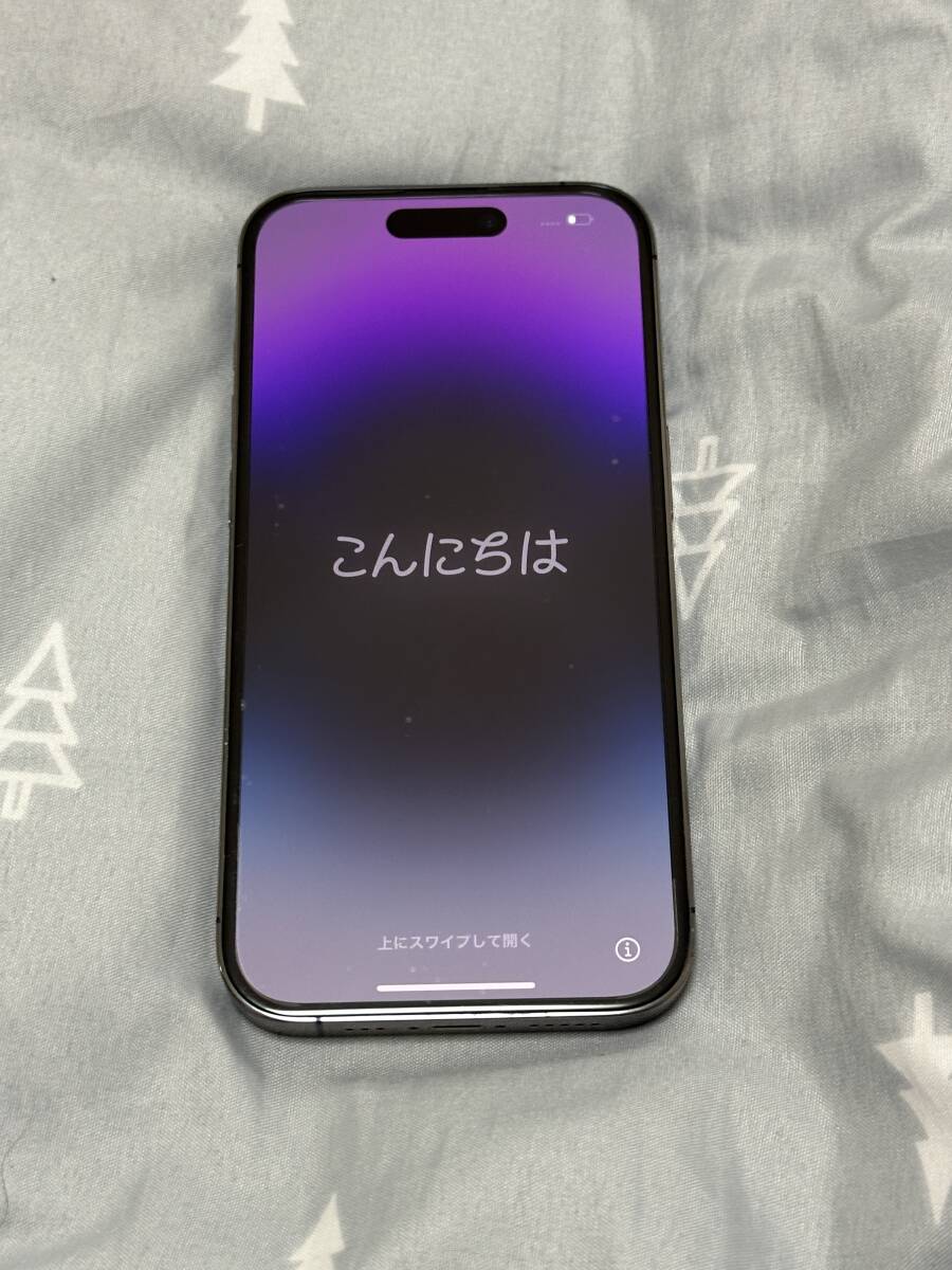 iPhone 14 Pro DeepPurple 256GB 国内版SIMフリー 2024/04/24バッテリ新品交換 MQ1E3J/Aの画像1