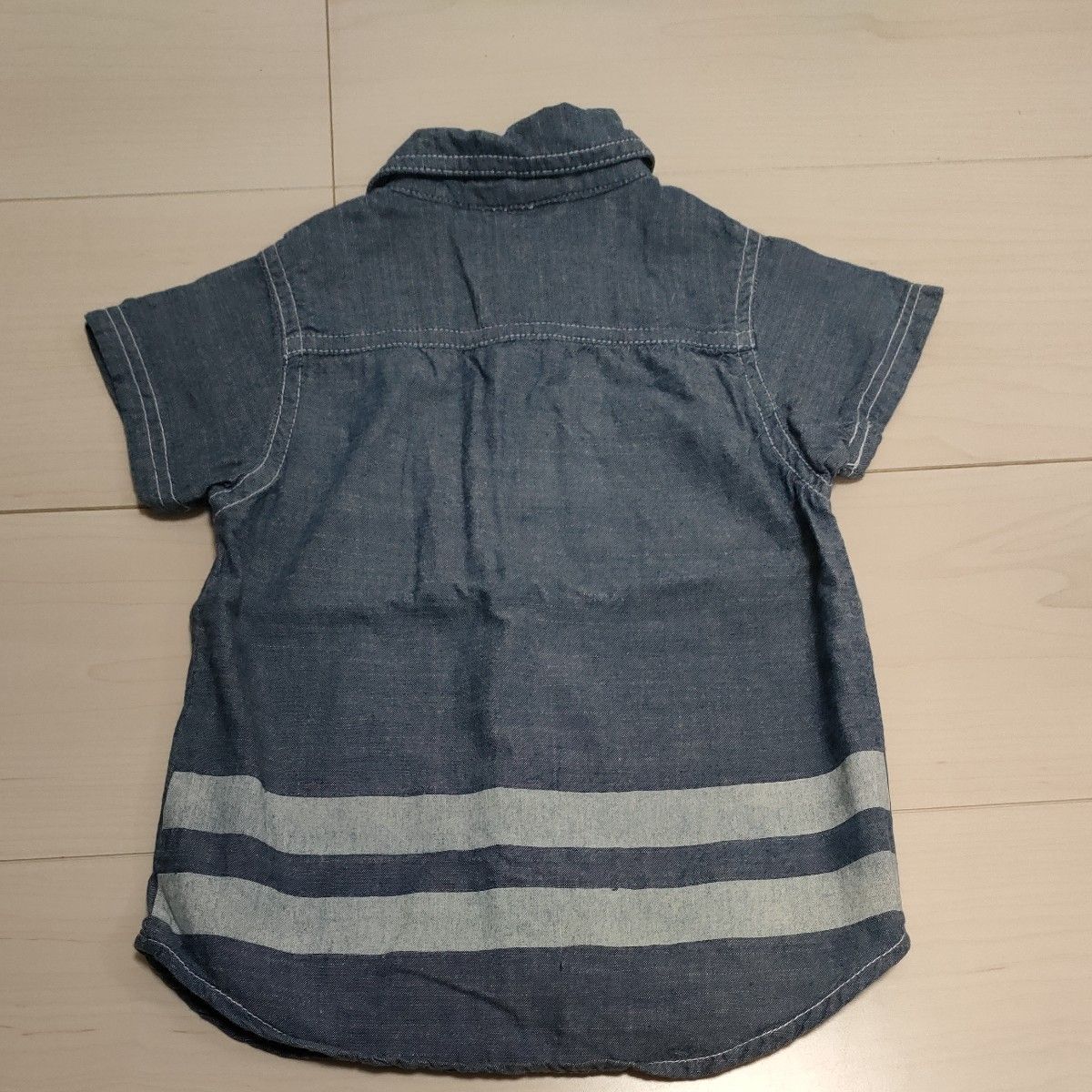 デニムシャツ  半袖シャツ 半袖 シャツ デニム ブルー JUNKSTORE 90 子供服 赤ちゃん服 ベビー服
