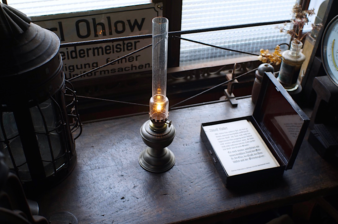古い真鍮製のオイルランプ 良品 スペア芯 ドイツ式 作業ランプ アンティーク の画像2