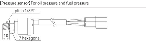 【保証付き】 【送料無料】デフィ 互換 圧力センサー 油圧 燃圧 PDF00703S defi PT1/8 リンク BF 油圧計 燃圧計の画像2