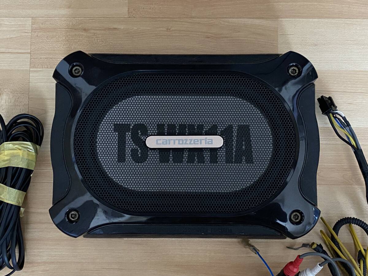 カロッツェリア carrozzeria TS-WX11A パワードサブウーハー ワイヤードリモコン付150W 小型薄型 重低音 ハイパワーアンプ内蔵 音出し済の画像9