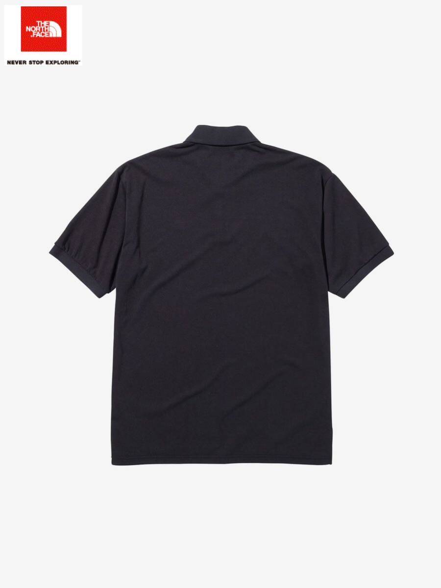 THE NORTH FACE S/S Any Part Polo Blackザノースフェイス ショートスリーブ エニーパート ポロシャツ（メンズ）ブラック／黒NT22232-K／XL_BACK VIEW