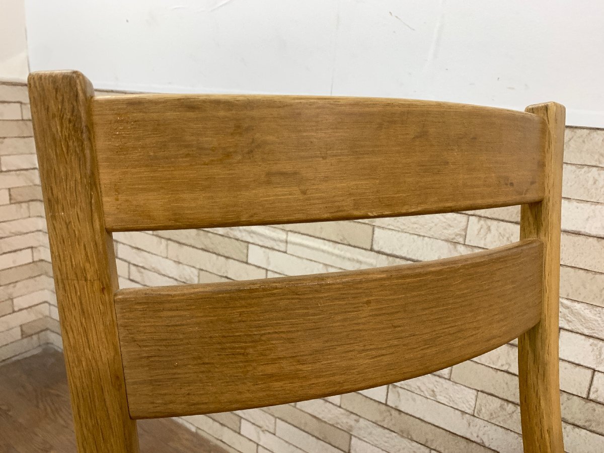 飛騨産業 キツツキ ダイニングチェア ２脚セット 食卓椅子 板座 北欧スタイル オーク無垢材 ナチュラル 木製 NS201ON_画像9