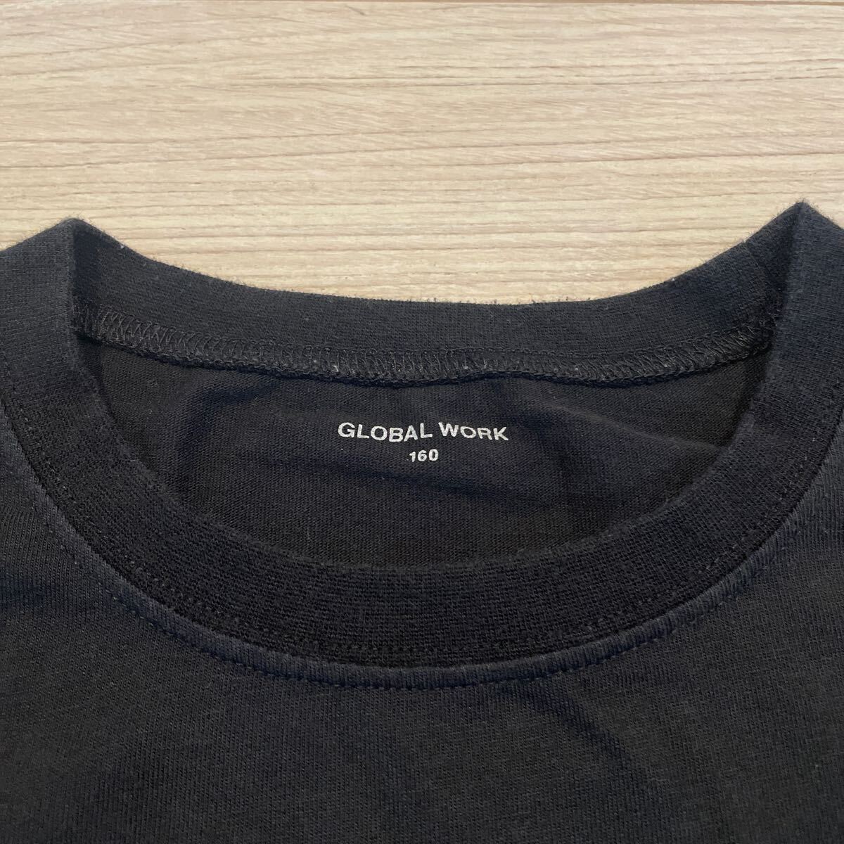 グローバルワークプリントキッズTシャツ160黒GLOBALWORKバックプリント小学生通学_画像4