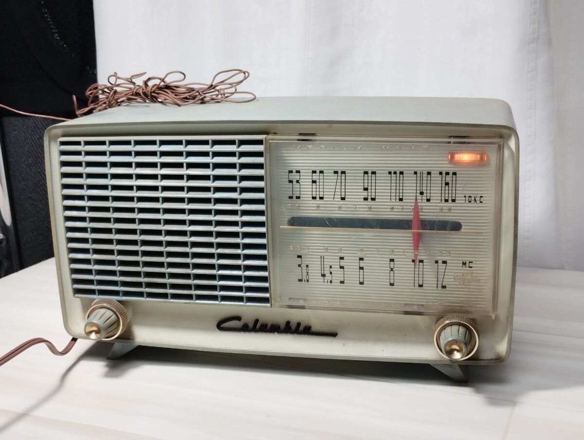 電源OK 現状渡し コロンビア 真空管ラジオ COLUMBIA WIRING DAIGRAM MODEL 1225  ラジオ 昭和レトロの画像1