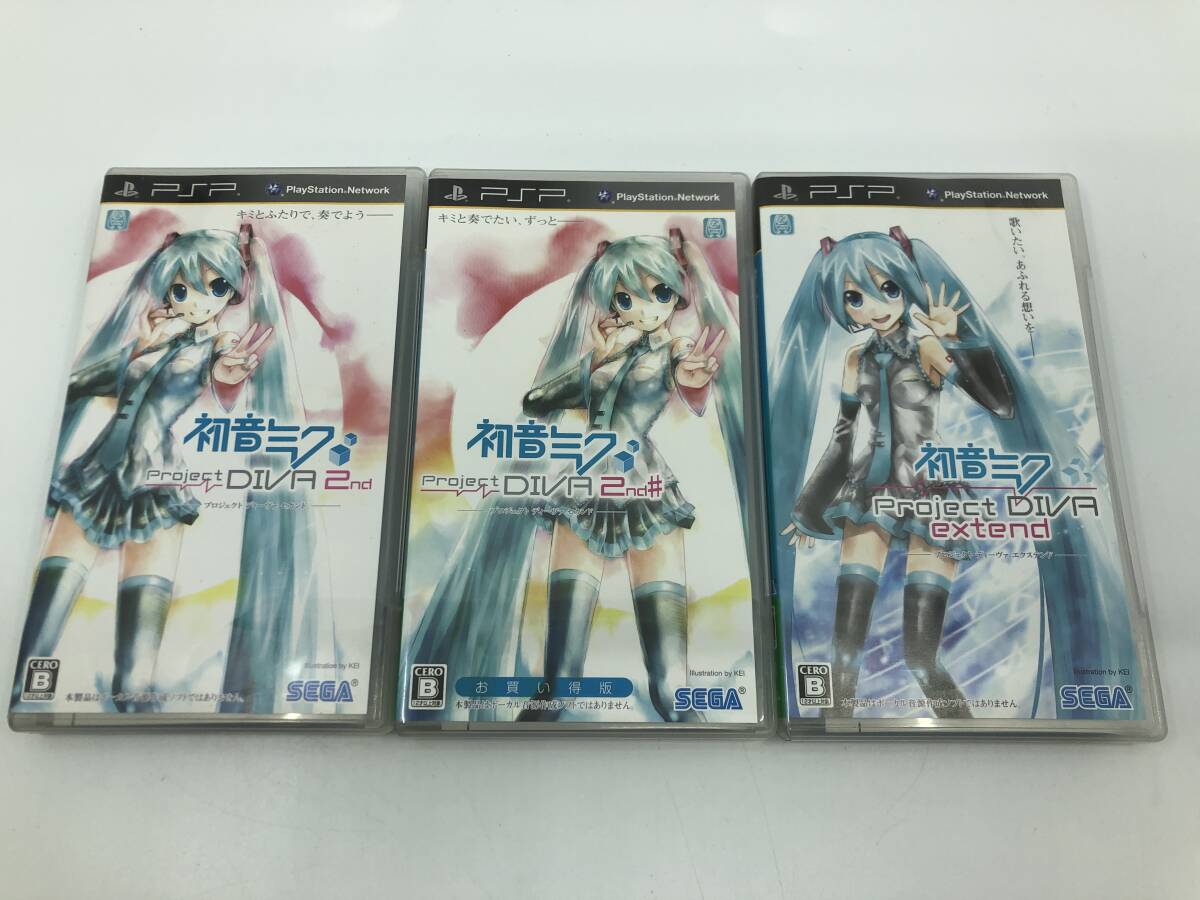 １円～ SEGA PSP 初音ミク Project DIVA シリーズ ゲームソフト 詰合せ まとめ 3本 セットの画像1