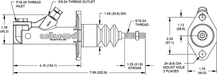 SIKKY гидравлический ручной тормоз HEB-2-21 Reverse Mount Pull Back Style / черный *wilwood главный цилиндр 260-15089 2 позиций комплект 