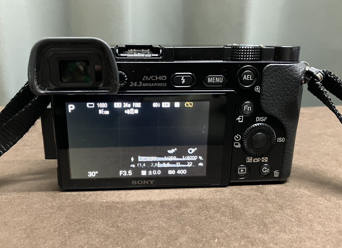 SONY/ソニー★α6000★アルファ★パワーズームレンズキット★ブラック★E 3.5-5.6/PZ 16-50 OSS★充電器付★現状品★031325の画像7