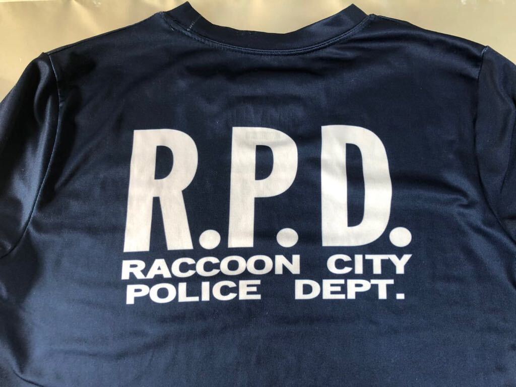 レアボディーメーカーロングスリーブTシャツバイオファザードラクーンR.P.D警察仕様古着ロンTジムウェアボディーメイクフィットネスウェア_画像7