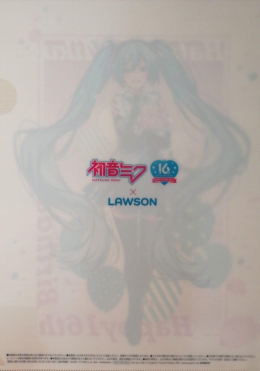 初音ミク１６周年　Ａ４ クリアファイル 同梱可　花_画像2