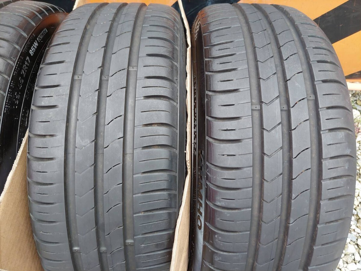 スイフトスポーツに使用 エンケイ PF09 7.5J 17インチ オフセット45 114.3 5H ダークシルバー クムホ 195/45R17 2022年 スイフトの画像10