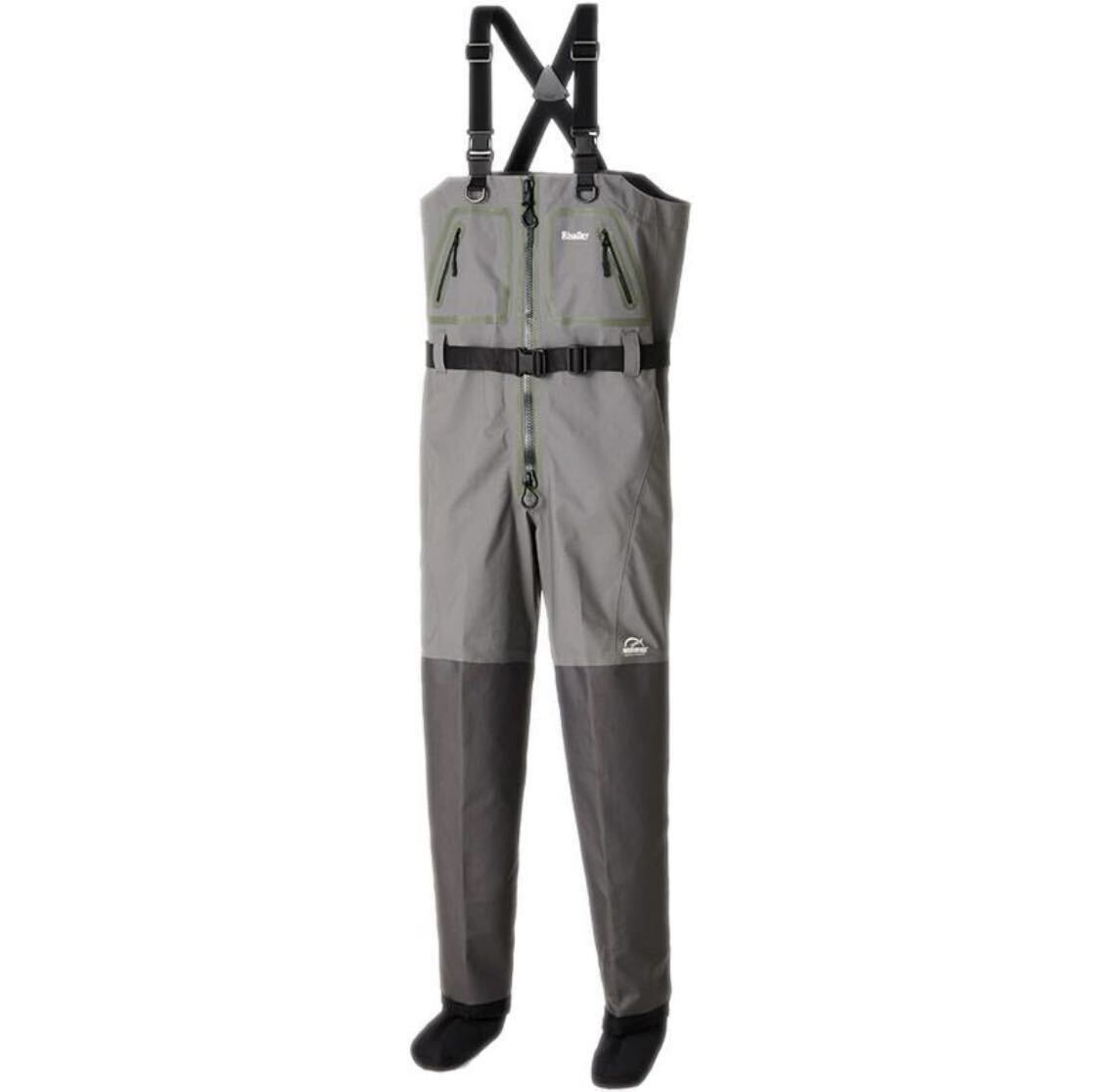 Riivalley Rivalley RV front open stockings waders [ size 3L ] gray waterproof waterproof waders used use 1 times 