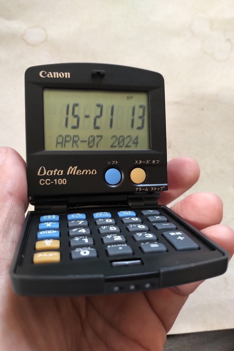  Canon Canon CC-100 данные память неиспользуемый товар батарейка заменена руководство пользователя изначальный с коробкой Data Memory Calculator калькулятор мир часы Data Bank прекрасный товар 