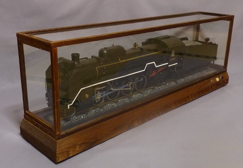《JP》大型鉄道模型 D51838 蒸気機関車 D51型 過熱テンダー機関車 ガラスケース付き 全長７８ｃｍの画像5