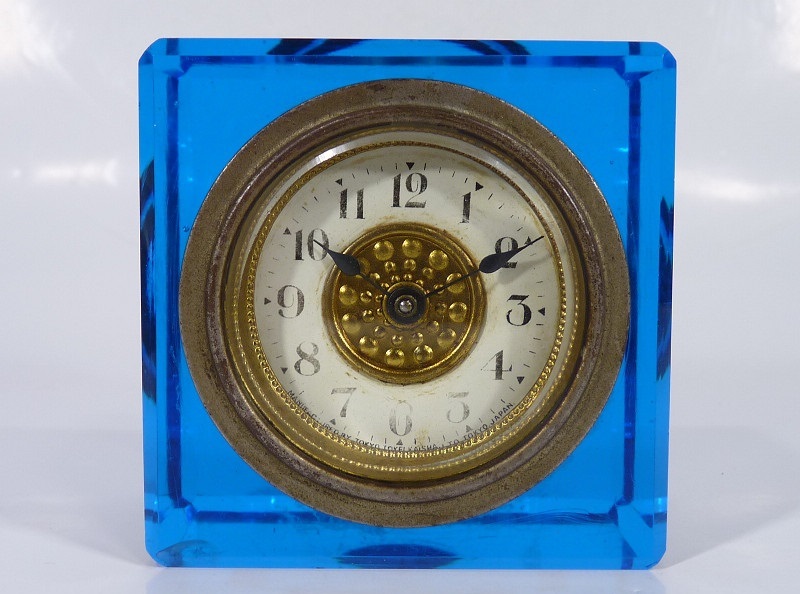《ＶＰ》日本製 アンティーク ガラス置時計 ２点 ① 東京時計・SEIKOSHA精工舎製 作動品