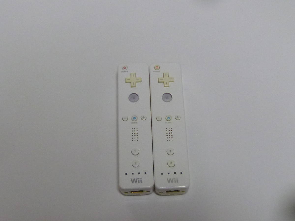 R099[ free shipping same day shipping operation verification settled ]Wii remote control 2 piece set nintendo original RVL-003 white white white controller 
