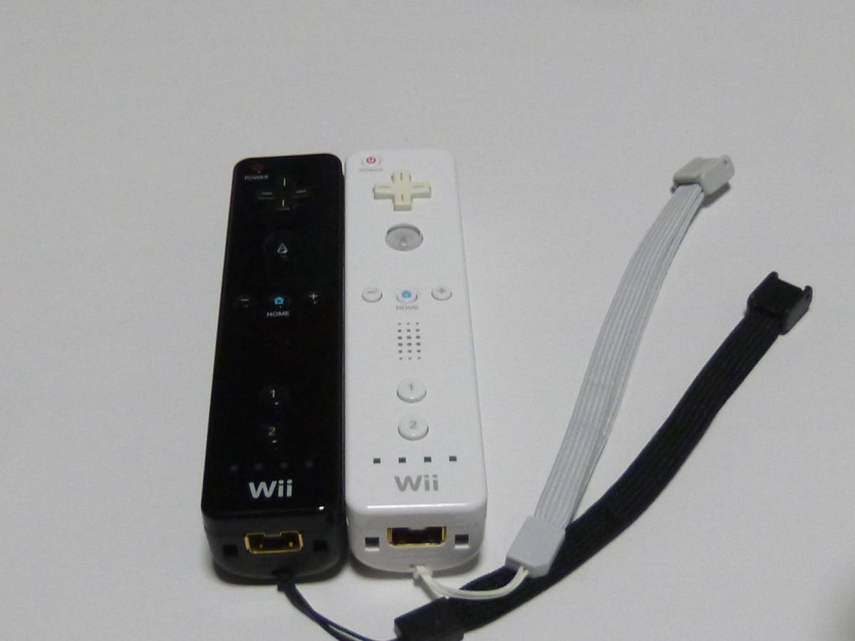 RS05【送料無料 即日発送 動作確認済】Wii リモコン ストラップ 2個セット 任天堂 純正 RVL-003 ホワイト ブラック コントローラー