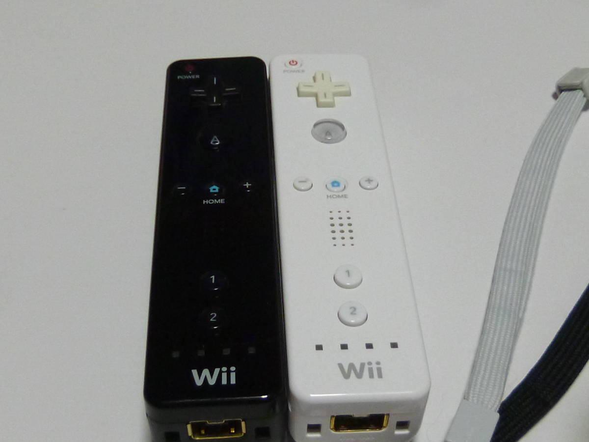 RS05【送料無料 即日発送 動作確認済】Wii リモコン ストラップ 2個セット 任天堂 純正 RVL-003 ホワイト ブラック コントローラー