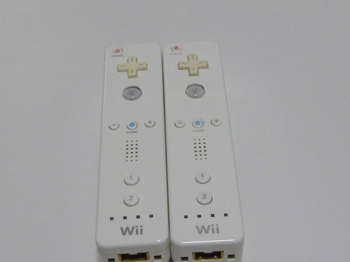 R071【送料無料 即日発送 動作確認済】Wii リモコン2個セット 任天堂 純正 RVL-003 シロ 白 ホワイト  コントローラーの画像1