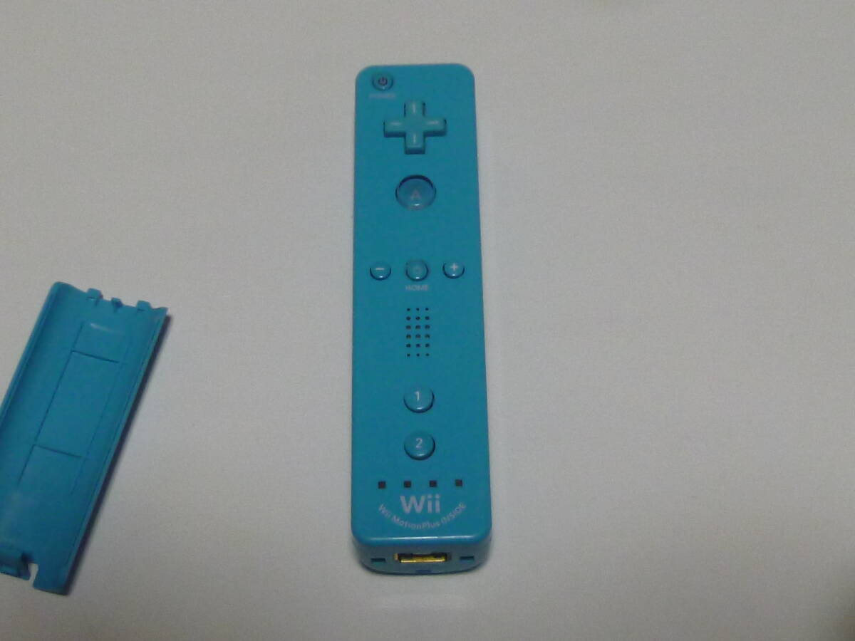 R038【送料無料 即日発送 動作確認済】Wii リモコンモーションプラス内蔵 任天堂 純正 RVL-036 青　ブルー_画像1