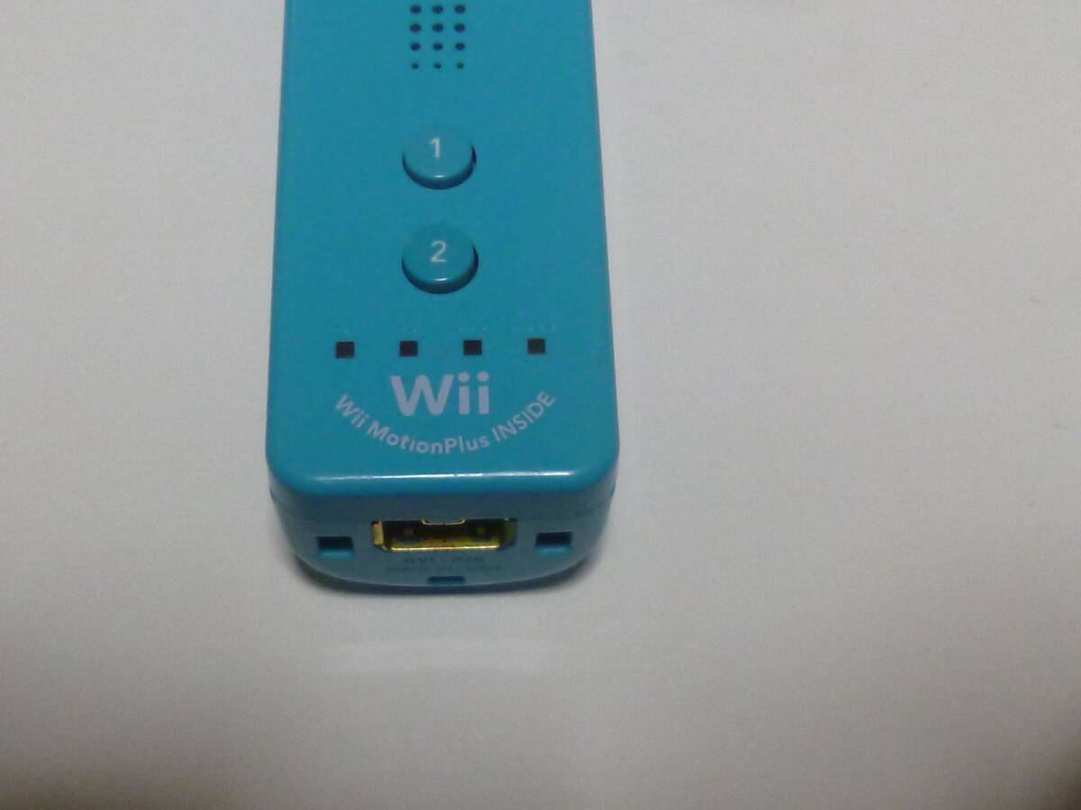 R044【送料無料 即日発送 動作確認済】Wii リモコンモーションプラス内蔵 任天堂 純正 RVL-036 青　ブルー_画像2