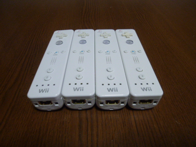 R080【即日配送 送料無料 動作確認済】Wiiリモコン　4個セット　RVL-003　白　ホワイト　純正_画像1