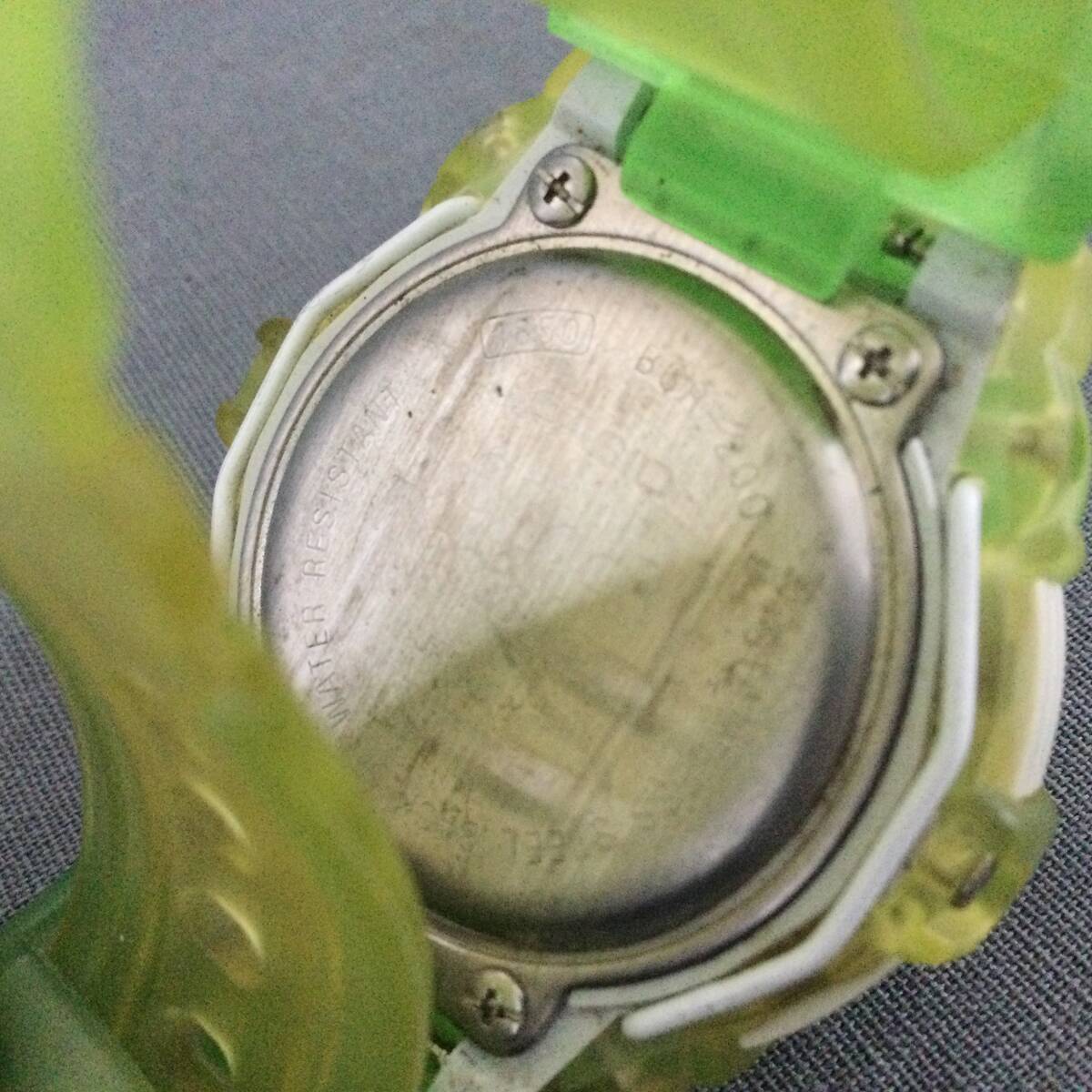 564/17 GJ60500 CASIO Baby-G Reef BGR-200 Shock Resistant デジタル 稼働 腕時計 グリーン カシオ ベビーGの画像2