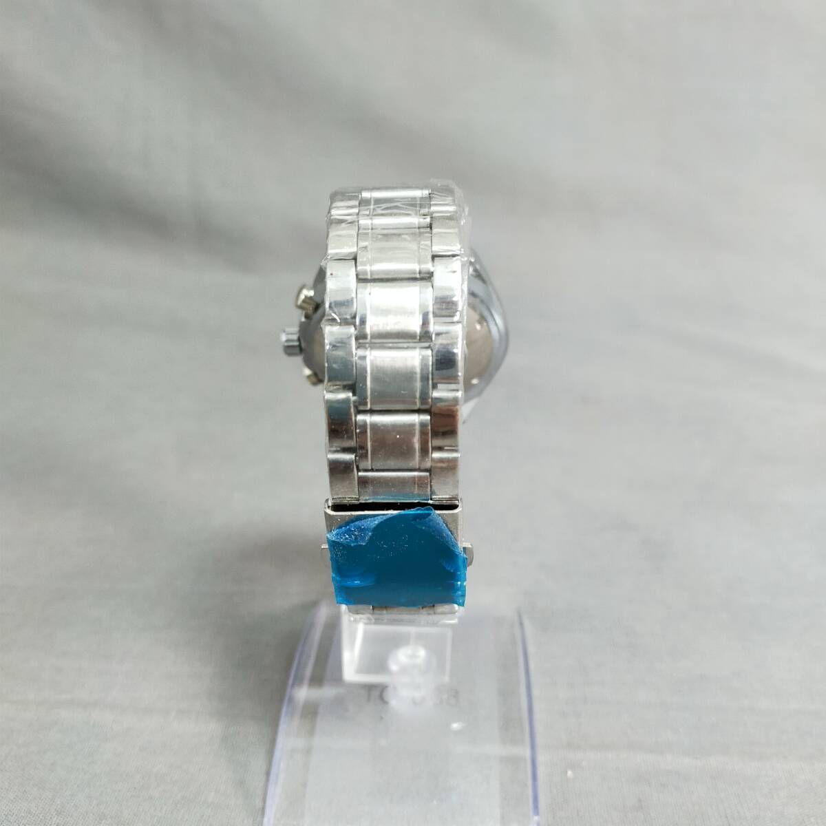 564/30　GJ60452　JARAGAR　A055　自動巻き　裏蓋スケルトン　シルバーカラー×ホワイト　メンズ　稼働　腕時計_画像4