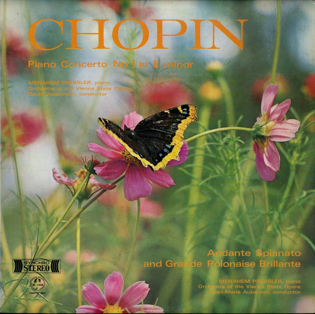 A00580384/LP/メナヘム・プレスラー(ピアノ)「ショパン/ピアノ協奏曲第1番 ホ短調 作品11・アンダンテ・スピアナートと華麗なる大ポロネの画像1